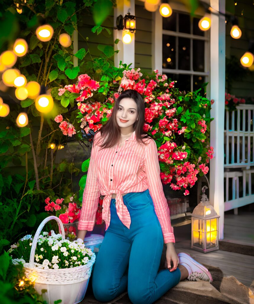 Light, Flower Night Beautiful Hypic Prompt Text 