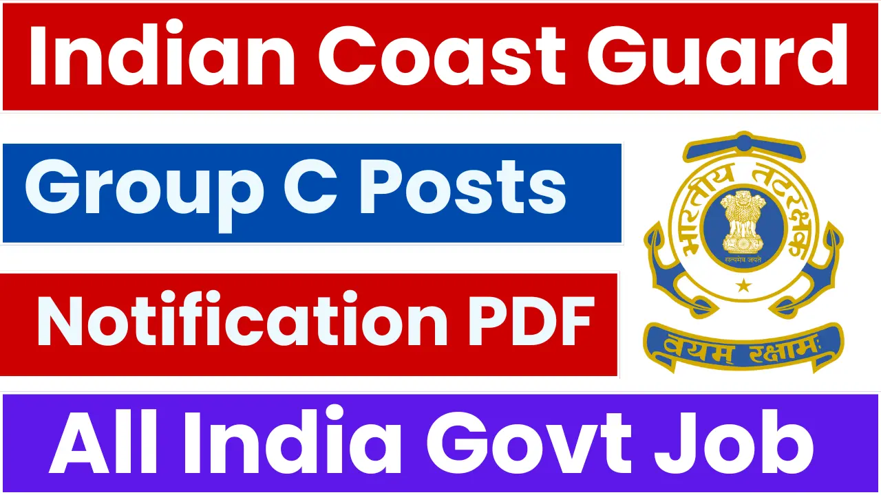 Indian Coast Guard Group C Recruitment 2026 Notification And Application Form